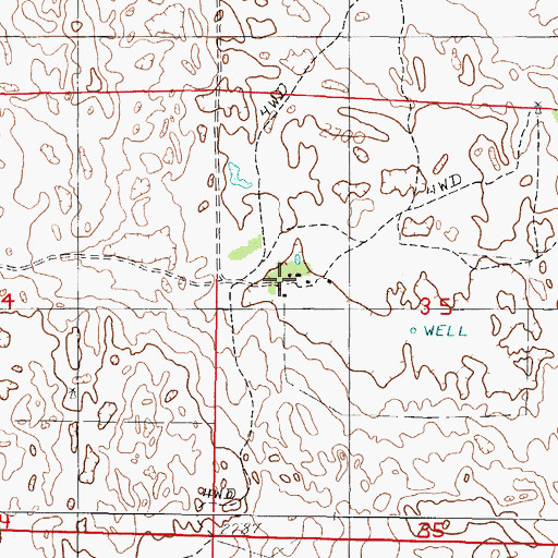 Topographic Map of Neubauer Ranch, NE