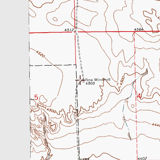 Topographic Map of New Windmill, NE
