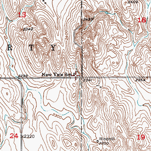 Topographic Map of New Yale School, NE