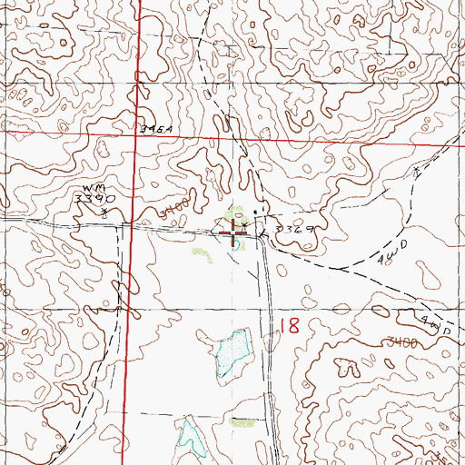 Topographic Map of Newton Ranch, NE