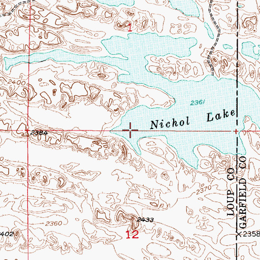 Topographic Map of Nichol Lake, NE