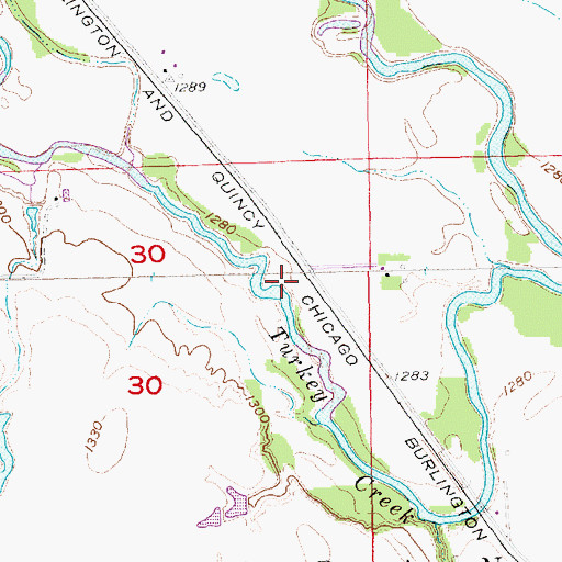Topographic Map of Nicholas School (historical), NE