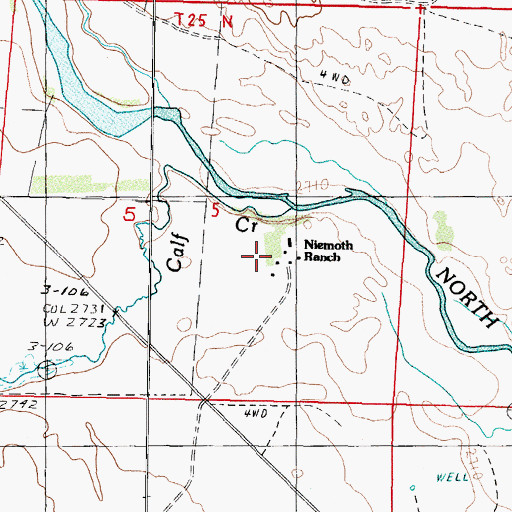 Topographic Map of Niemoth Ranch, NE