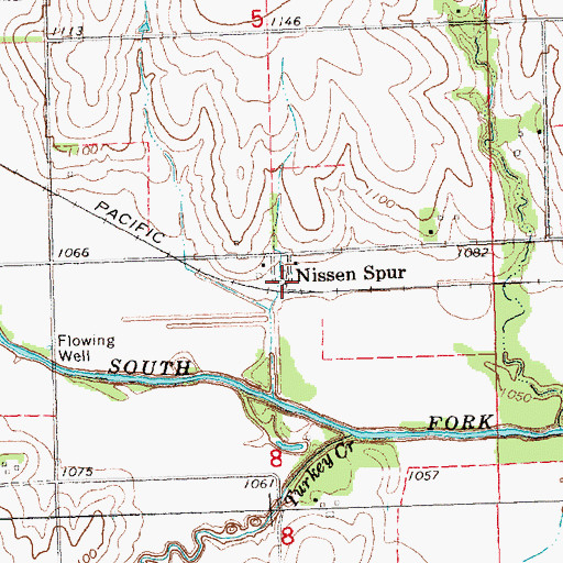 Topographic Map of Nissen Spur, NE