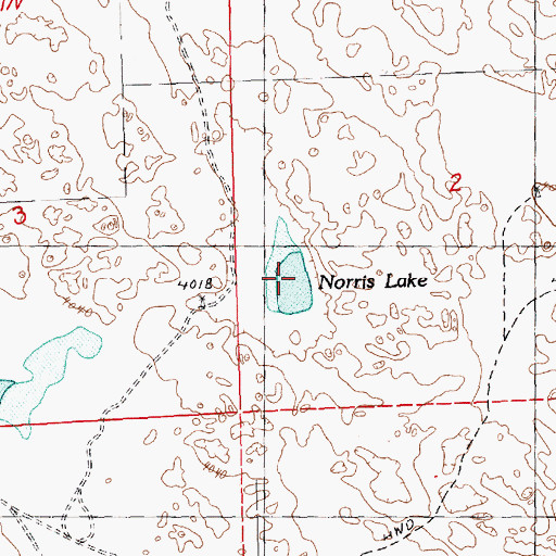 Topographic Map of Norris Lake, NE