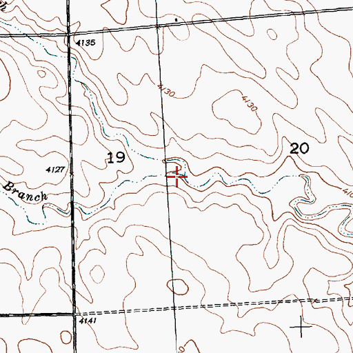 Topographic Map of North Branch Box Butte Creek, NE