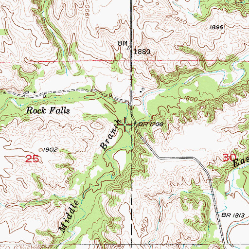 Topographic Map of North Branch Eagle Creek, NE