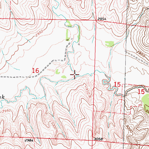 Topographic Map of North Branch Indian Creek, NE