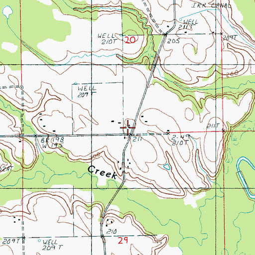 Topographic Map of Hedge Providence Church, AR