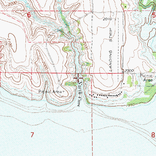 Topographic Map of North Cove, NE