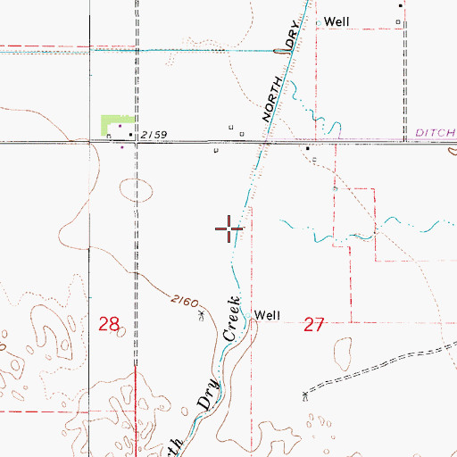 Topographic Map of North Dry Creek, NE