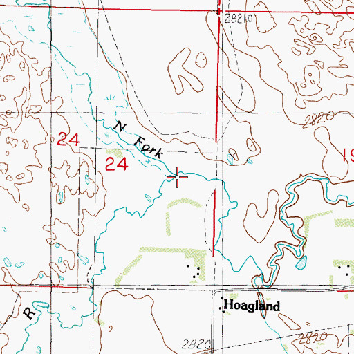 Topographic Map of North Fork South Loup River, NE