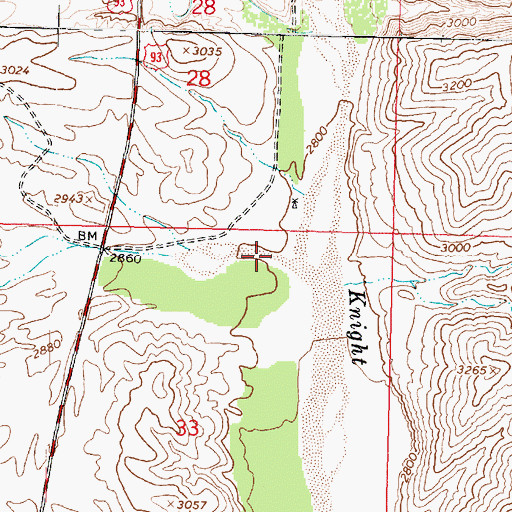 Topographic Map of Moss Wash, AZ
