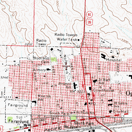 Topographic Map of North Park, NE