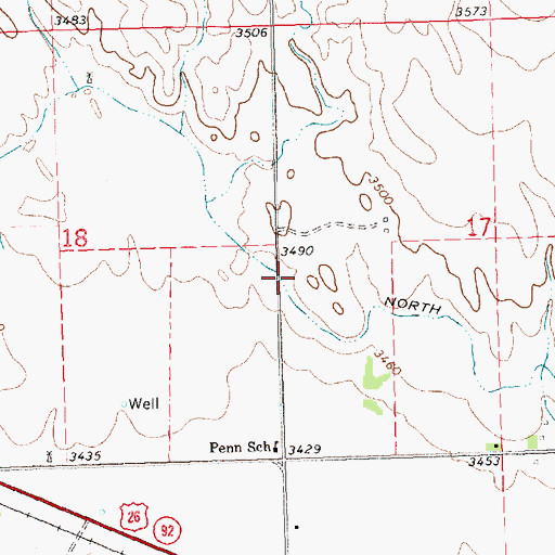 Topographic Map of North River Canal, NE