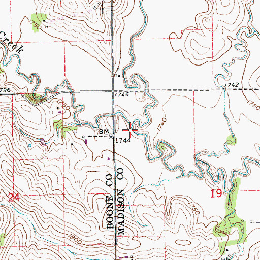 Topographic Map of North Shell Creek, NE