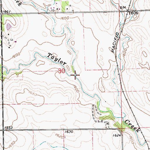 Topographic Map of North Taylor Creek, NE