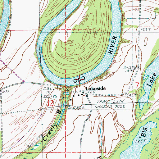 Topographic Map of Horseshoe Bend, AR