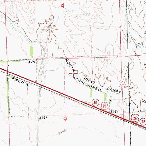 Topographic Map of North River Canal, NE