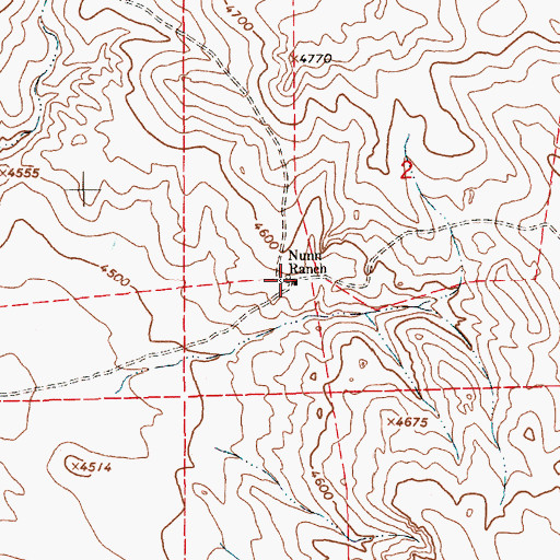 Topographic Map of Nunn Ranch, NE