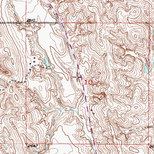 Topographic Map of O K School (historical), NE