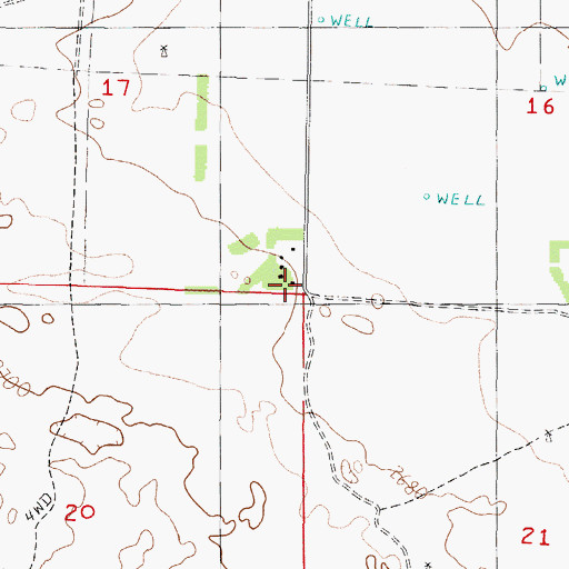 Topographic Map of O Teaford Ranch, NE