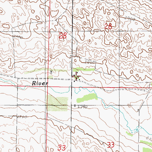 Topographic Map of Oatman Ranch, NE