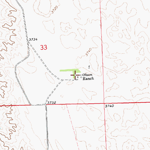 Topographic Map of Olson Ranch, NE
