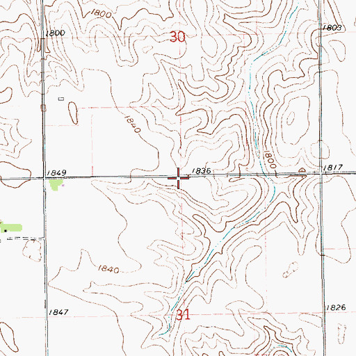 Topographic Map of Olson School, NE