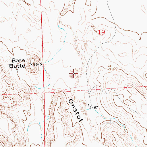 Topographic Map of Onstot Canyon, NE