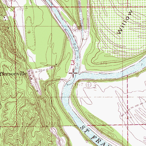 Topographic Map of L'Anguille River, AR