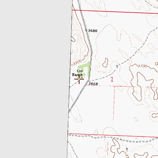 Topographic Map of Orr Ranch, NE