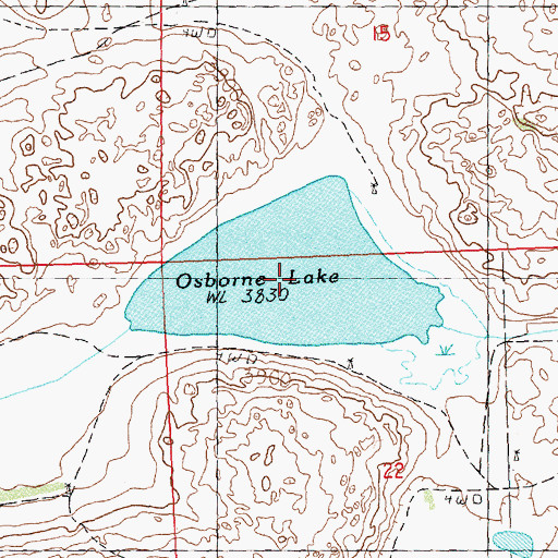 Topographic Map of Osborne Lake, NE
