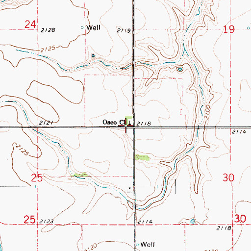 Topographic Map of Osco Church, NE