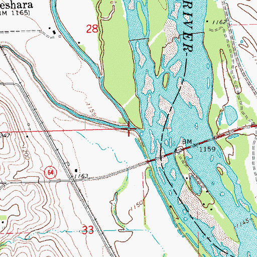 Topographic Map of Otoe Creek, NE