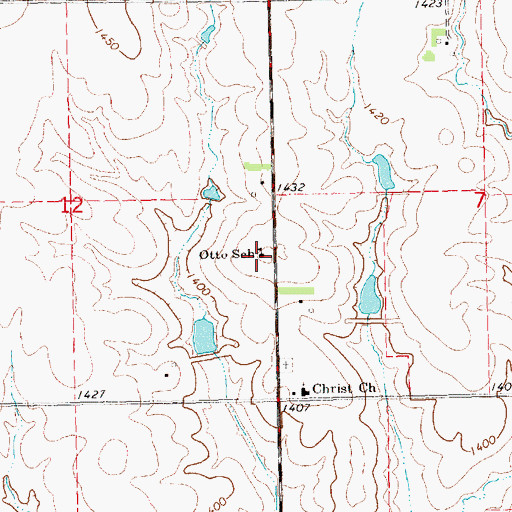 Topographic Map of Otto School (historical), NE