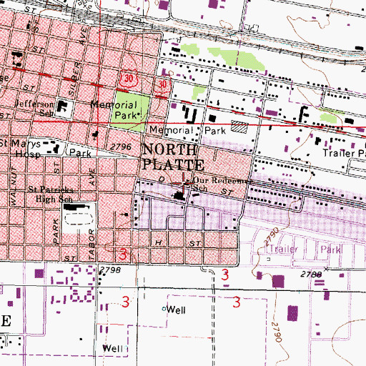 Topographic Map of Our Redeemer School, NE
