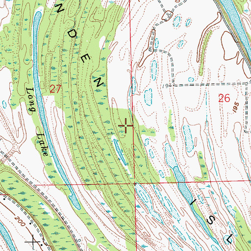 Topographic Map of Linden Island, AR