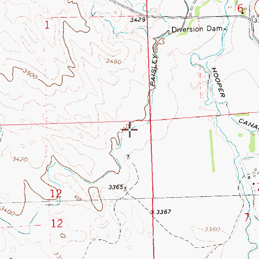 Topographic Map of Paisley Canal, NE