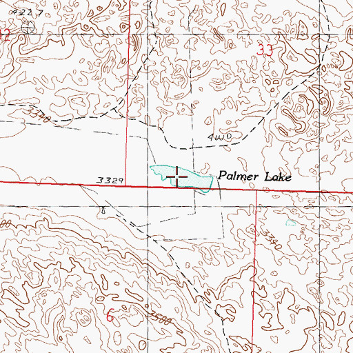 Topographic Map of Palmer Lake, NE