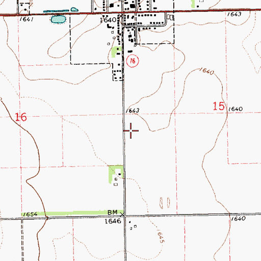 Topographic Map of Palo Cemetery, NE