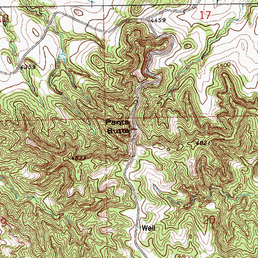 Topographic Map of Pants Butte, NE