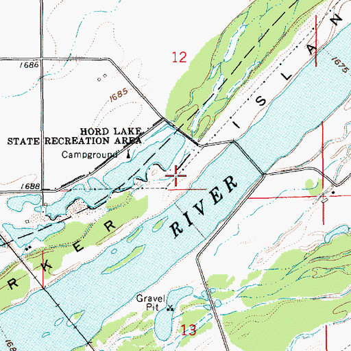 Topographic Map of Parker Island, NE