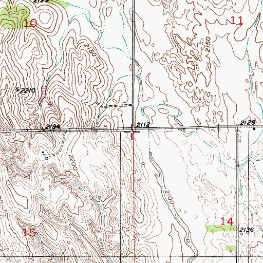 Topographic Map of Parnell School, NE
