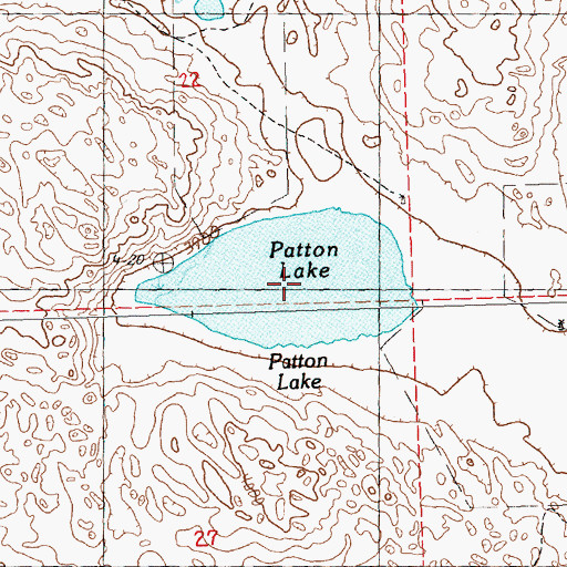 Topographic Map of Patton Lake, NE