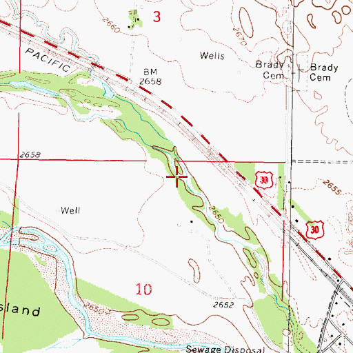 Topographic Map of Pawnee Slough, NE