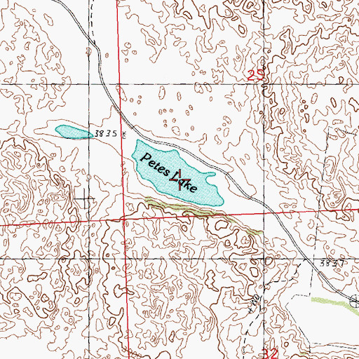 Topographic Map of Petes Lake, NE