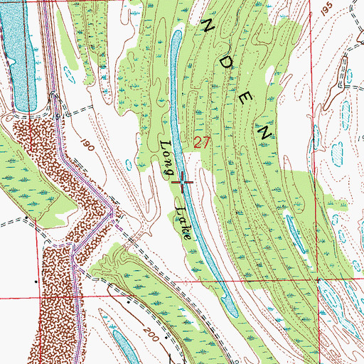 Topographic Map of Long Lake, AR