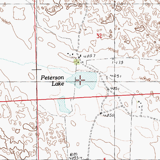 Topographic Map of Peterson Lake, NE
