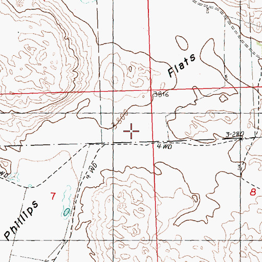 Topographic Map of Phillips Flats, NE